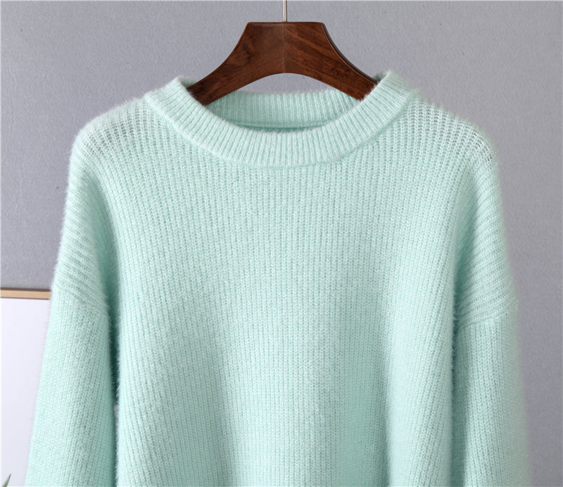 Soft Loose Knitted Cashmere Sweater Women 2023 New