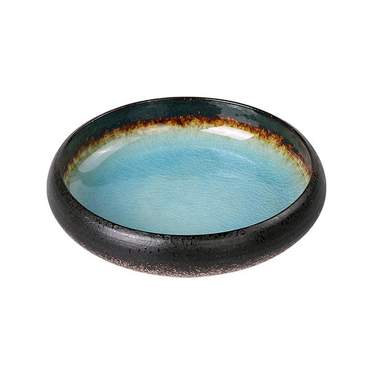 Creative Kiln Ice Split Glaze Ceramic Plate Japanese Sushi Sashimi Plate Dinner Plate Salad Plate