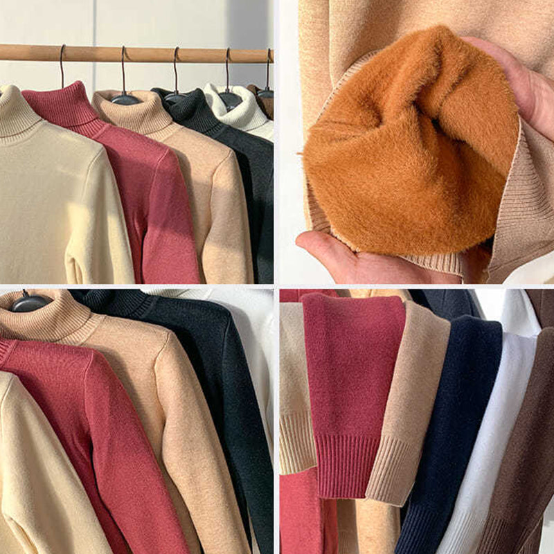 Schildkröte Hals Winter Pullover Frauen Elegante Dicke Warme Weibliche