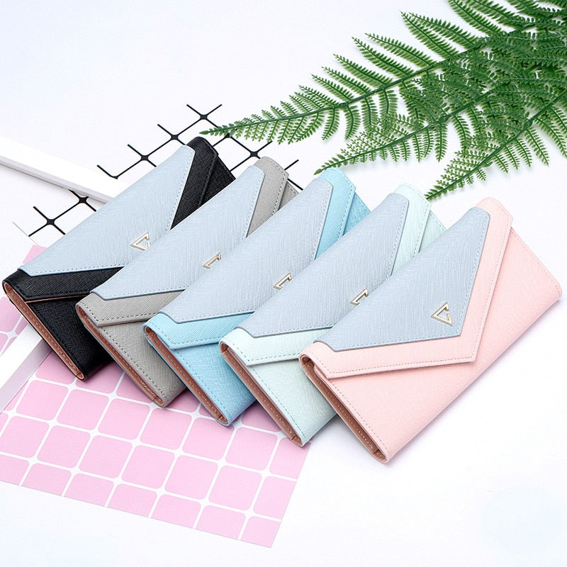 Geometric Envelope Wallet Women Brand Designer