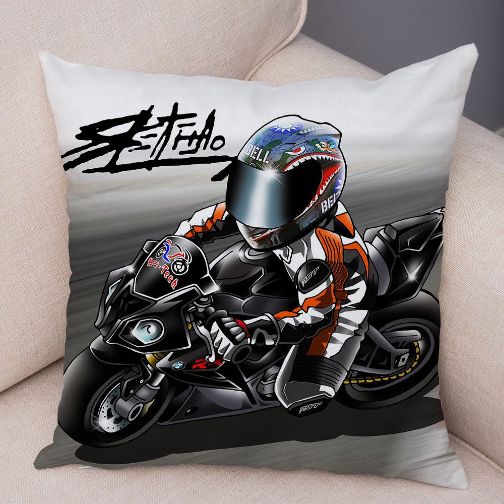 Extreme Sport Pillow Cover Decor Cartoon