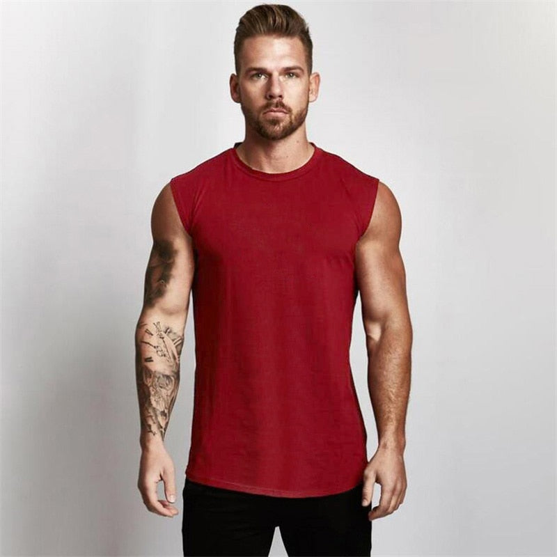 Gym Workout Sleeveless Shirt Tank Top Men Bodybuilding