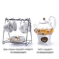 Marmorierung Porzellan Tee-Set Nordic Keramik Tee Tasse Topf mit Candler Sieb Floral Teekanne Set Café Becher Teegeschirr Kaffee Tasse teetasse