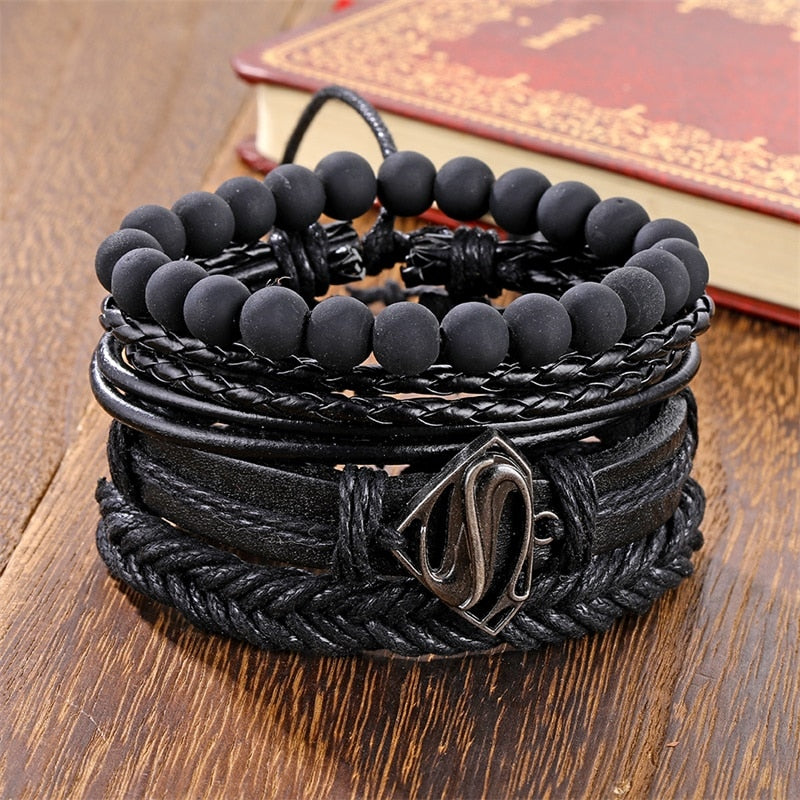 Vintage Schwarz Perlen Armbänder