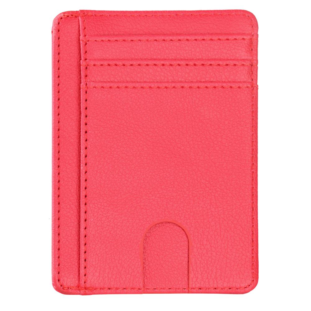 Slim RFID Blocking Leather Wallet Credit ID Card Holder Purse Money Case for Men Women 2020 Fashion Bag 11.5x8x 0.5cm