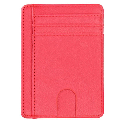 Slim RFID Blocking Leather Wallet Credit ID Card Holder Purse Money Case for Men Women 2020 Fashion Bag 11.5x8x 0.5cm