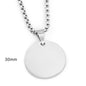 Stainless Steel Military Plate Collar Dogtag ID Pendant Necklace For Men Blank Army Necklace Soldier Mirror Polished