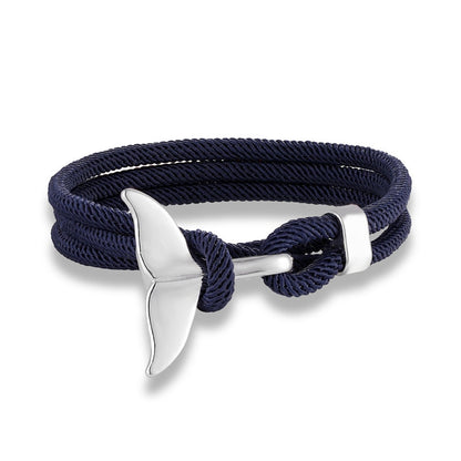 Mode Whale Tail Anker Armbänder Männer Multilayer Charme