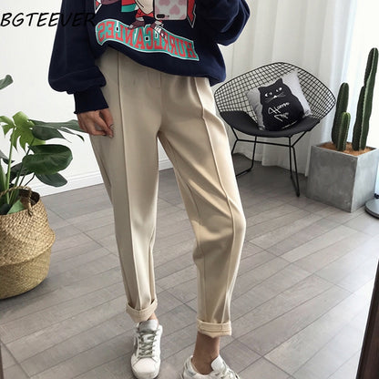 Winter Thicken Women Pencil Pants Wool