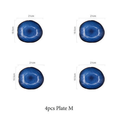 1/2/4 Pcs Nordic Keramik Lebensmittel Gericht Platte Haushalt Keramik Unregelmäßigen Teller Salat Platte Teller Geschirr