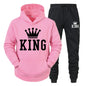 King Tracksuit Men Sets Winter Hoodies Pants 2 Piece Running Hoodies Men Autumn Sweatshirt Sport Joggers Sweatpants Suit Male