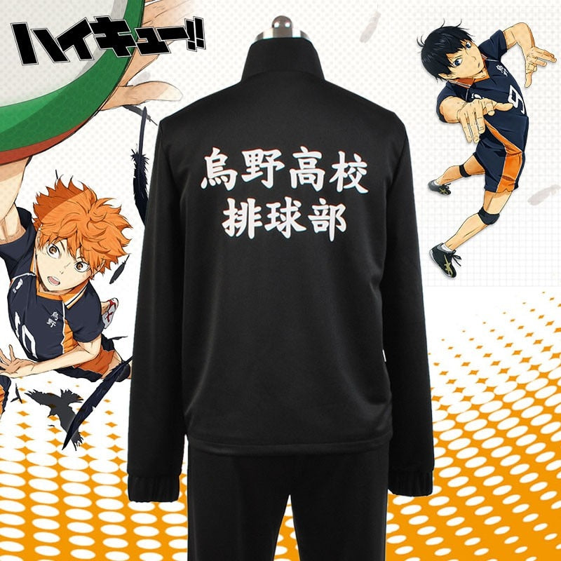 Neue Anime Haikyu Cosplay Jacke Haikyu Schwarz