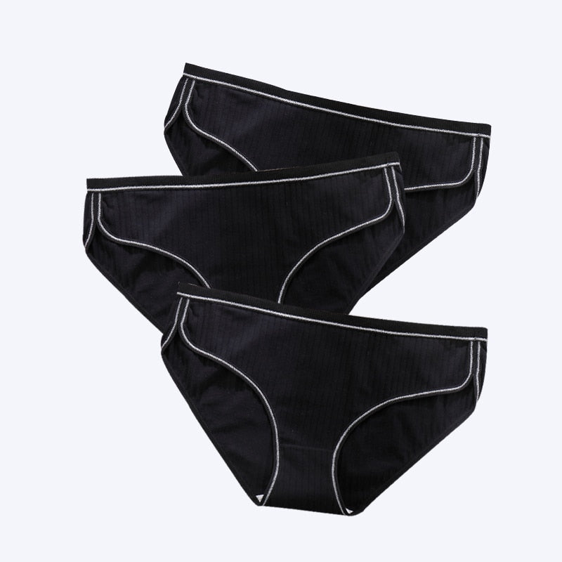 3pcs/pack!Cotton Panties for Women Plus Size Soft Briefs Sexy Lingerie Girls Underwear Female