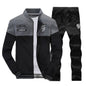 Trainingsanzüge Männer Polyester Sweatshirt Sport Fleece 2023 Turnhallen Frühling Jacke + Hosen Casual männer Verfolgen Anzug Sportswear Fitness