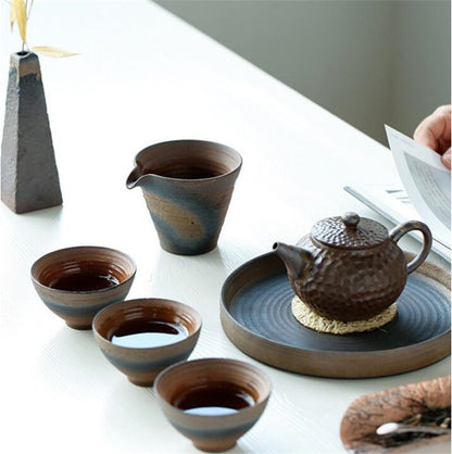 Vintage handmade ceramic teacup Japanese Style Retro Tea Cup stoneware tea set Home tea bowl Master Cup