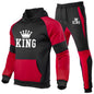 King Tracksuit Men Sets Winter Hoodies Pants 2 Piece Running Hoodies Men Autumn Sweatshirt Sport Joggers Sweatpants Suit Male