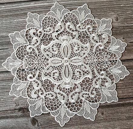 NEW round Lace sun flower embroidery placemat cup coaster kitchen wedding Christmas table place mat cloth pad New Year doily