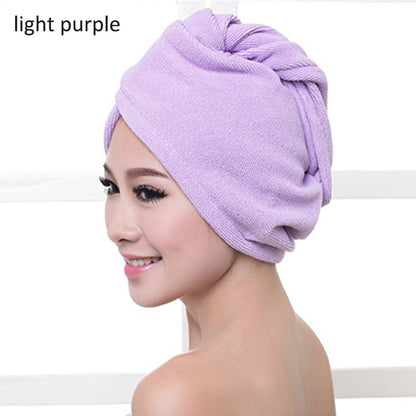 23*60cm 1 Pc Quick Dry Towels Microfiber Fabric Dry Hair Hat Shower Cap Lady Turban Bath Towel Absorbent