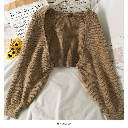 Women Sexy Solid Autumn Irregular Knitwear Loose All-match Crop