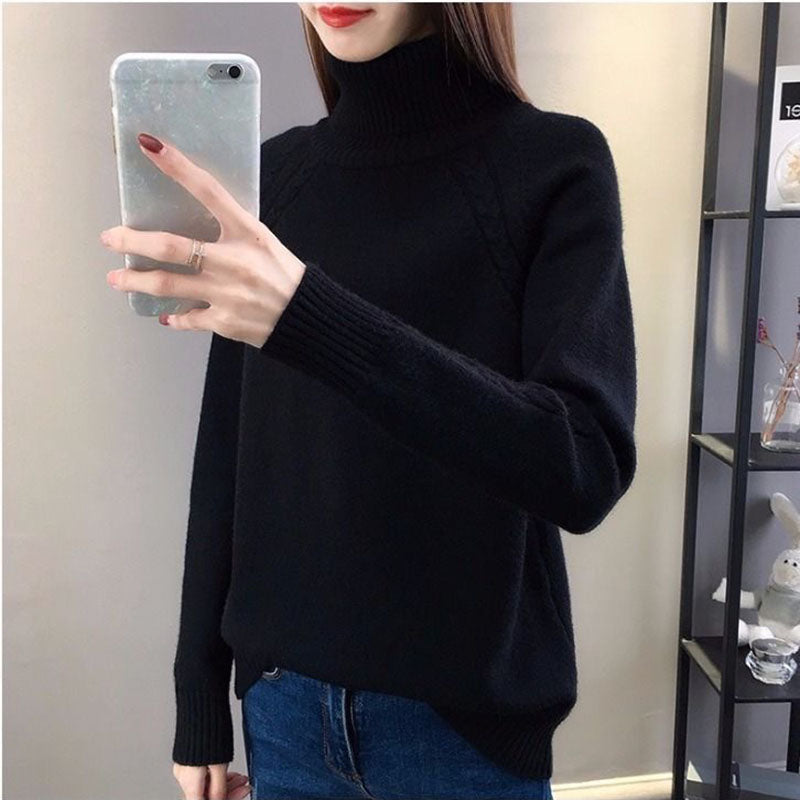 Velvet Knitwear Sweater Pure Color Korean Fluffy