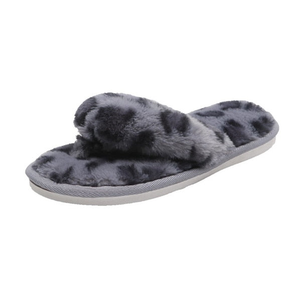 Woman Slippers Winter Shoes For Women Platform Home Slippers Faux Fur Warm Shoes Mid Heel Female Slides Plus Size 42
