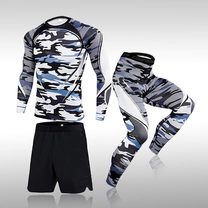 3 Pcs Set Men's Workout Sport Suit Gym Fitness Compression