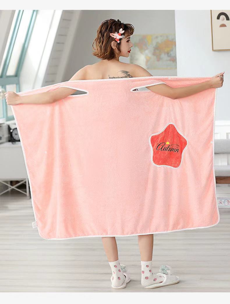 Portable Bath Towel Super Fiber Towels Soft and Absorbent Chic Towel for Autumn Hotel Home Bathroom Gifts Women Bathrobe