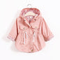 Spring Autumn Girls Windbreaker Coat Jackets Baby Kids Flower Embroidery Hooded Outwear