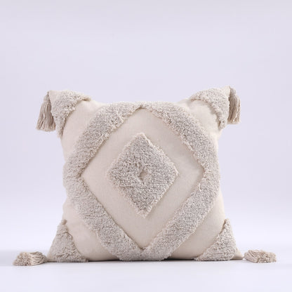 Boho Throw Pillow Case Nordic Decorative Tufted Cushion Cover Tassel Macrame Luxury Pillow Cover for Bed Sofa Couch Home Decor