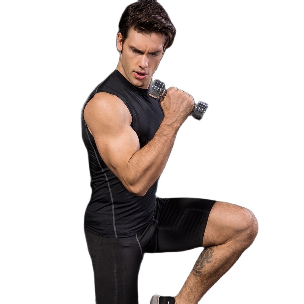 Men's Compression Sport Slim Vest Tight Tank Base Layer Sleeveless T-Shirt Top