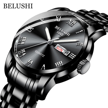 Stainless Steel Business Date Watch Waterproof