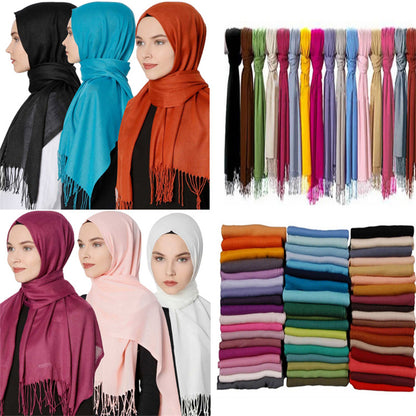 Fashion women scarf thin scarves Solid Color Women Scarf Winter Hijabs