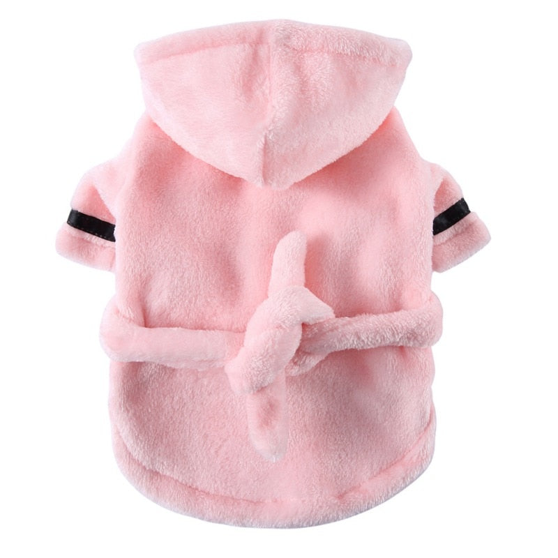 Pet Dog Bathrobe Dog Pajamas Sleeping Clothes Soft Pet Bath Drying Towel Clothes for Puppy Dogs Cats Pet Accessories