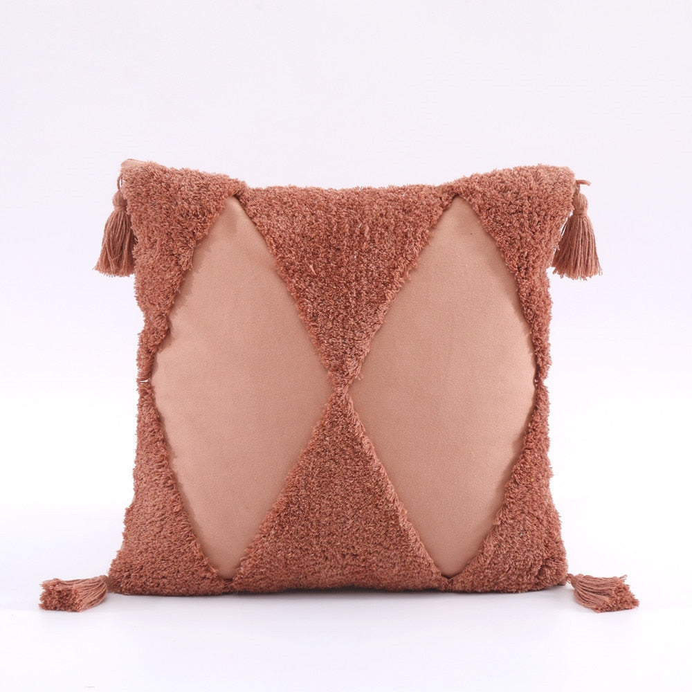 Boho Throw Pillow Case Nordic Decorative Tufted Cushion Cover Tassel Macrame Luxury Pillow Cover for Bed Sofa Couch Home Decor