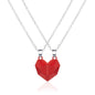 2Pcs Magnetic Couple Necklace Lovers Heart Distance Paired Pendant Projection Necklaces For Women Jewelry Valentine's Day Gift