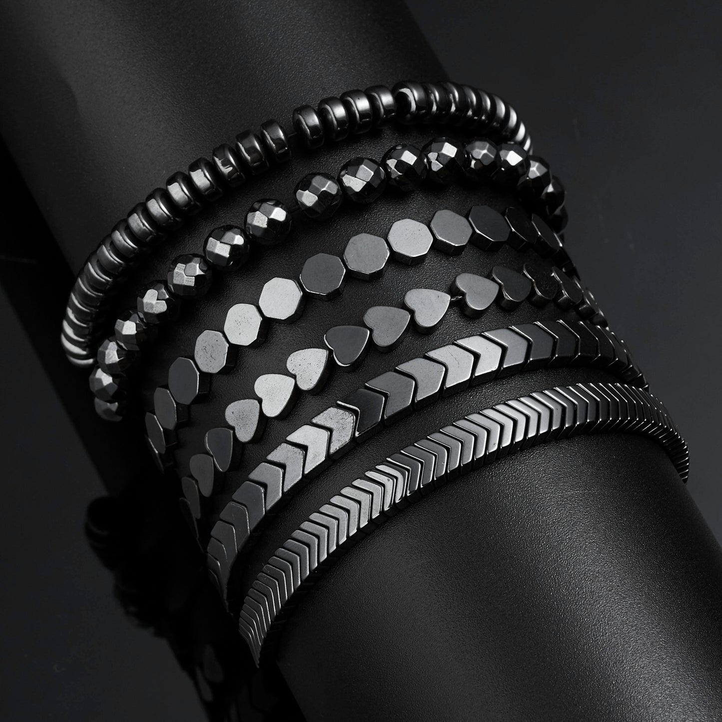 Keine-magnetische Schwarz Hämatit Armbänder Für Frauen Healing Perlen Verlust Gewicht Effektive Männer Armband Therapie Arthritis Gesundheit Schmuck