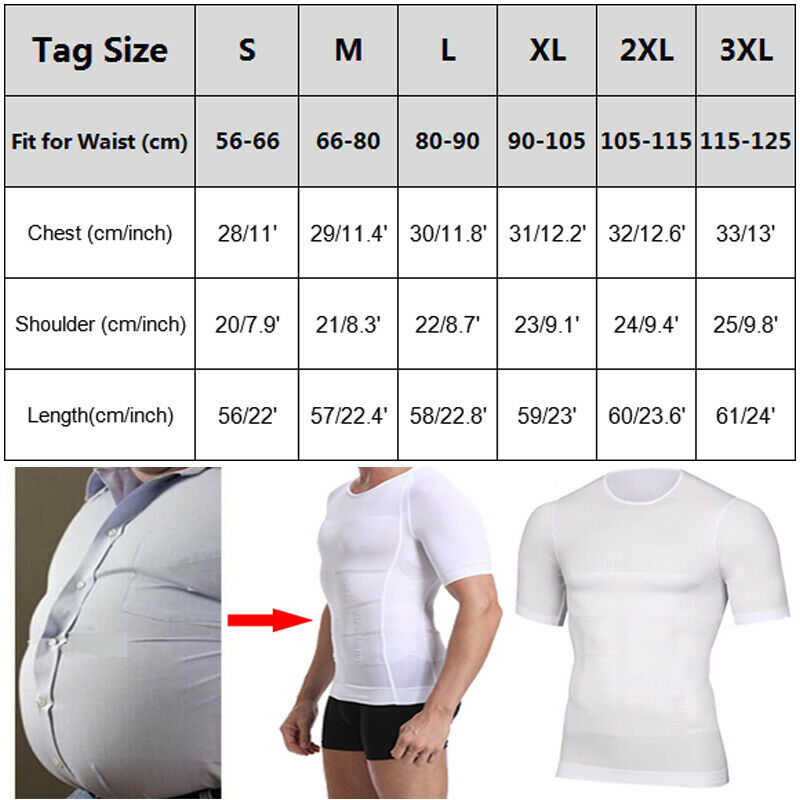 Classix Männer Body Toning T-Shirt Abnehmen Körperformer Korrigierende