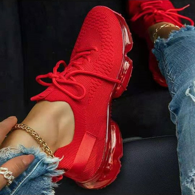 Women Sneakers Trends Spring New Stretch Fabric