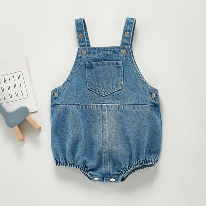 Spring Autumn New Baby Overalls Boys Girls Denim Overalls Children Jumpsuit Korean Fashion Kids Denim Shorts