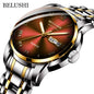 Stainless Steel Business Date Watch Waterproof