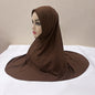 H124 plain big size muslim hijab with chin part top quality Hijab