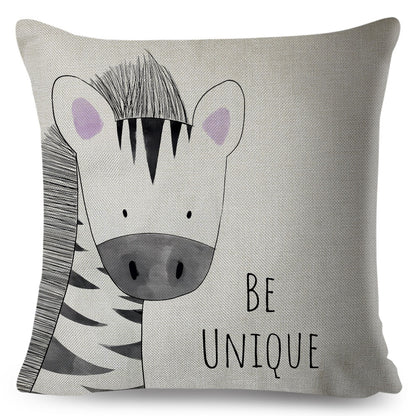 Nordic Stil Werden Mutig Zebra Hippo Giraffe Kissen Fall Decor Nette Tier Kissen Abdeckung für Sofa Lion Fuchs Polyester Kissenbezug