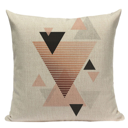 Pink Geometric Nordic Cushion Cover Tropic Palm Leaf Throw Pillow Bedding Pillow Case Sofa Bed Decorative Heart Pillowcase