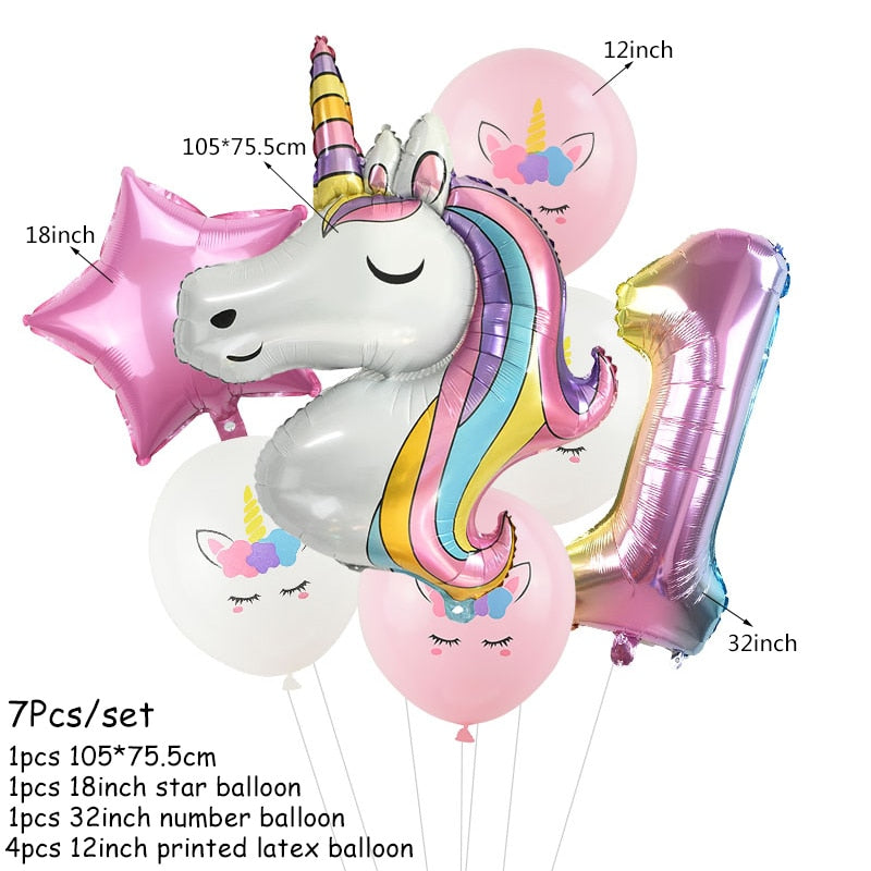 Unicorn Disposable Tableware Unicorn Party Supplies Paper Plate Cups Napkins Unicorn Birthday Party Decoration Baby Shower Girl