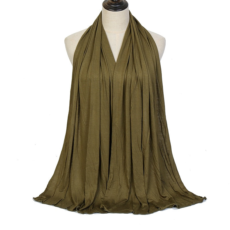 Mode Modal Baumwolle Jersey Hijab Schal Lange Muslimischen Schal  170x60cm