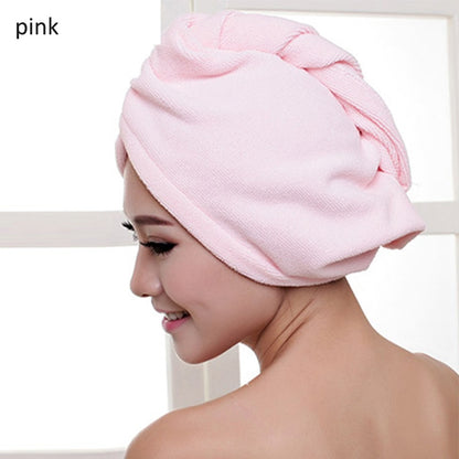 23*60cm 1 Pc Quick Dry Towels Microfiber Fabric Dry Hair Hat Shower Cap Lady Turban Bath Towel Absorbent