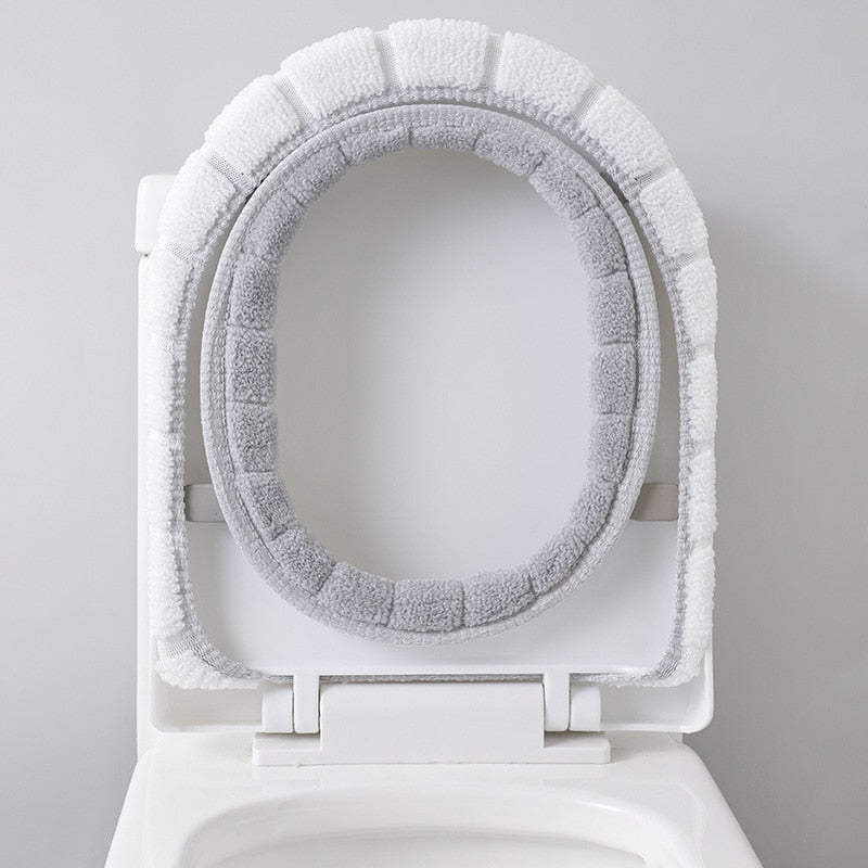 Universal Toilet Seat Cover Pumpkin Pattern Closestool Mat Soft Warm Toilet Seat Cushion Bathroom