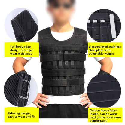 New 15/35KG Adjustable Loading Weight Vest Boxing Training