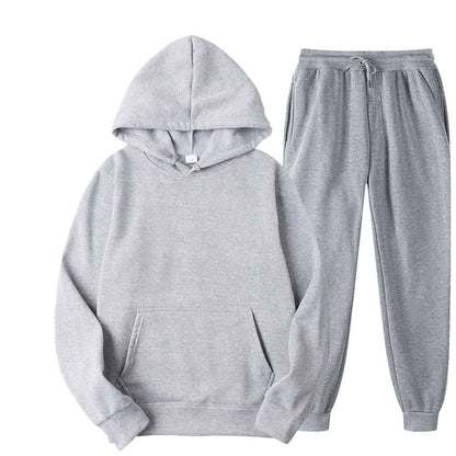 Two Piece Set Casual Fleece Tracksuit Women Winter 2023