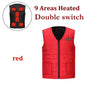 Autumn winter Smart heating Cotton Vest 9 area Heated v-neck